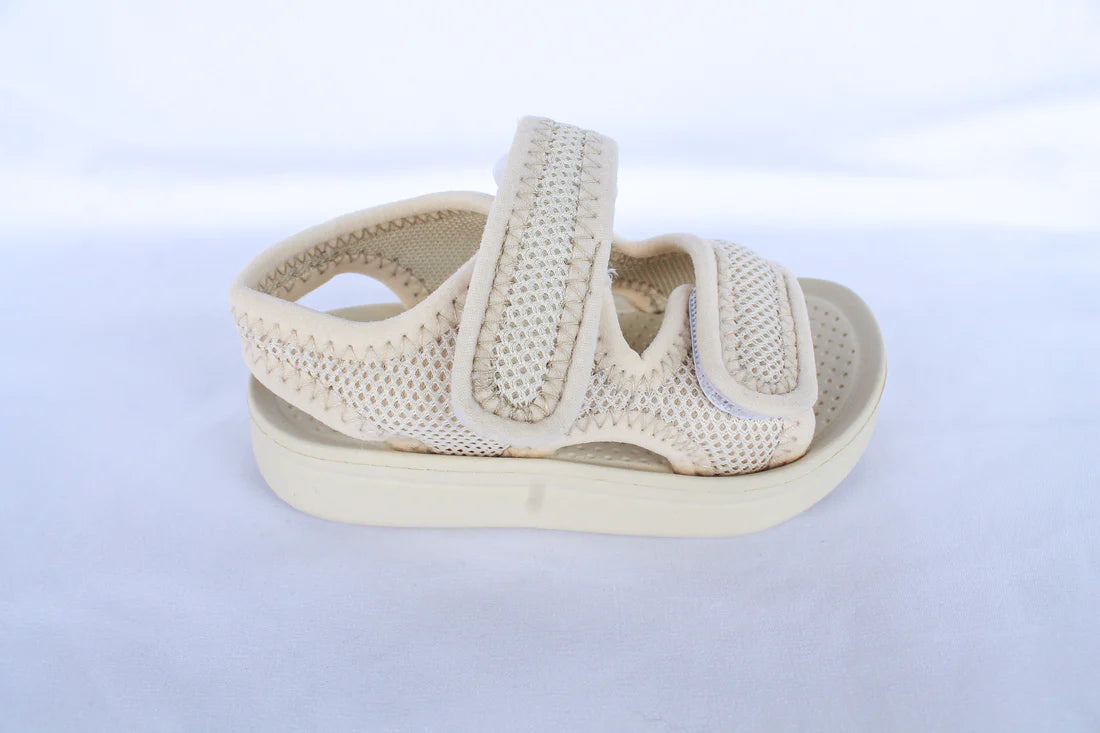 Velcro Strappy Sandal - Stone