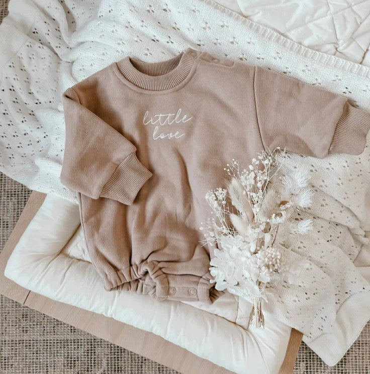Little Love Sweater Romper- DUSTY LILAC