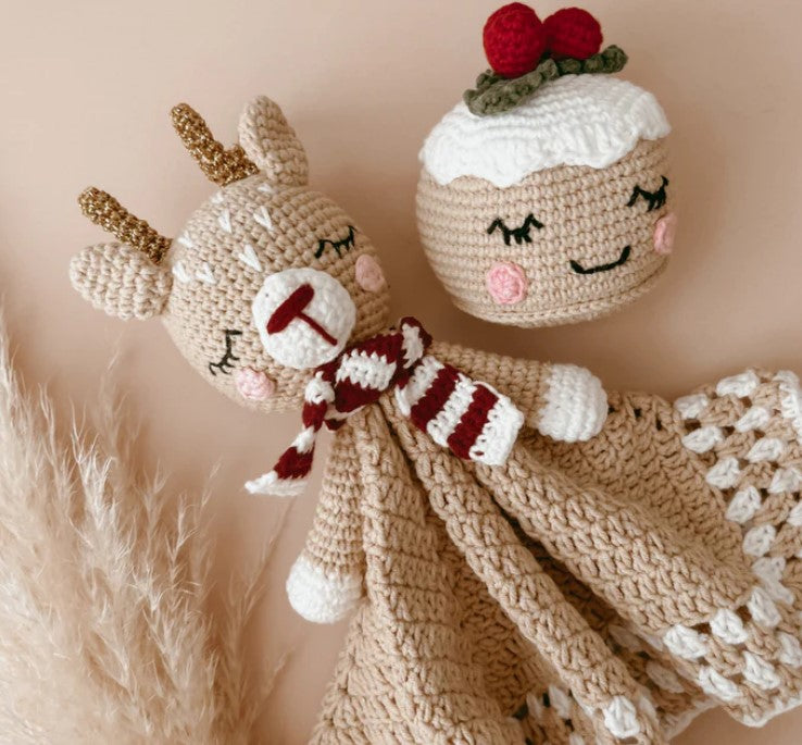 Reindeer Crochet Lovey Comforter - Limited Edition
