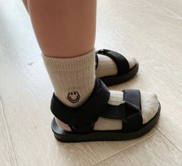 Olympia Velcro Sandals - Black