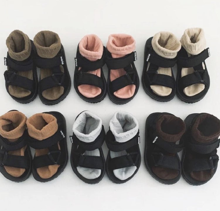 Olympia Velcro Sandals - Black