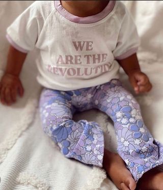We Are The Revolution Tee- LAVENDER/WHITE