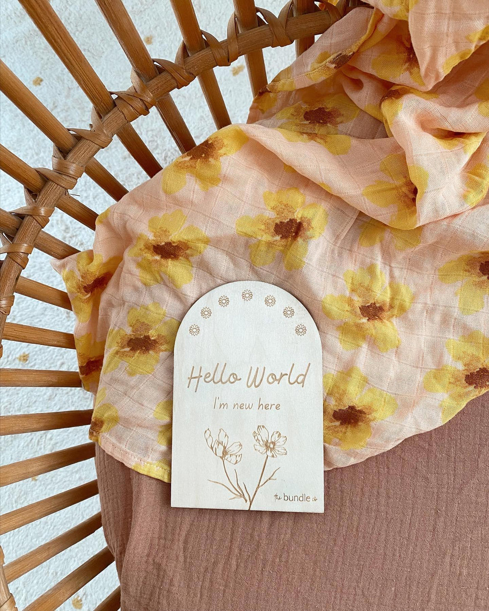 Announcement Tiber Plaque- Flower