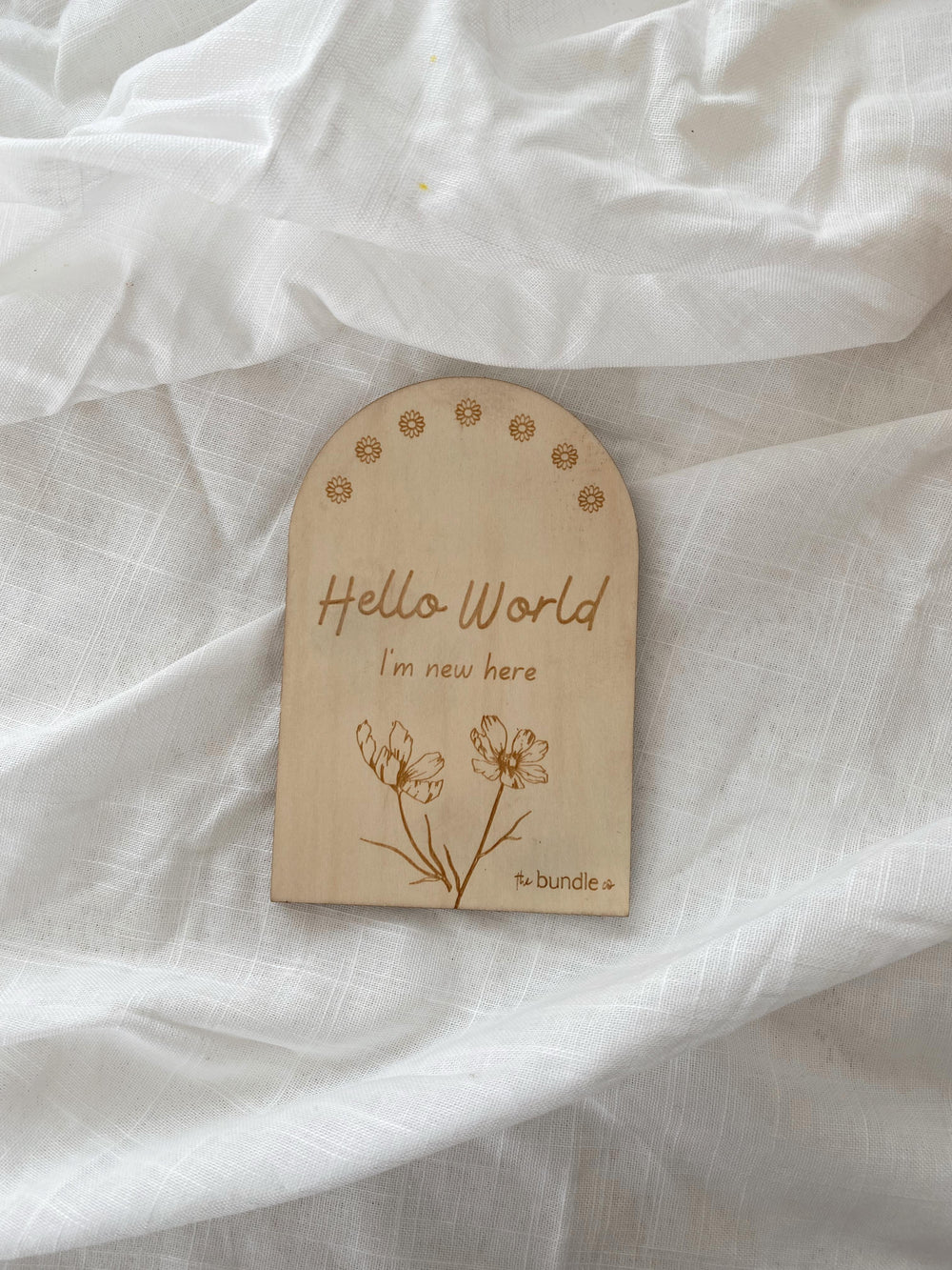 Announcement Tiber Plaque- Flower