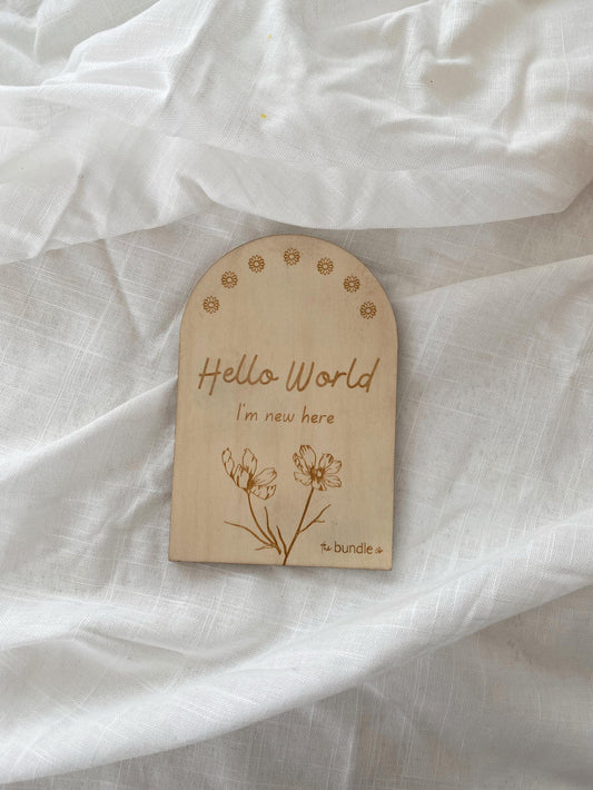 Announcement Tiber Plaque- Flower