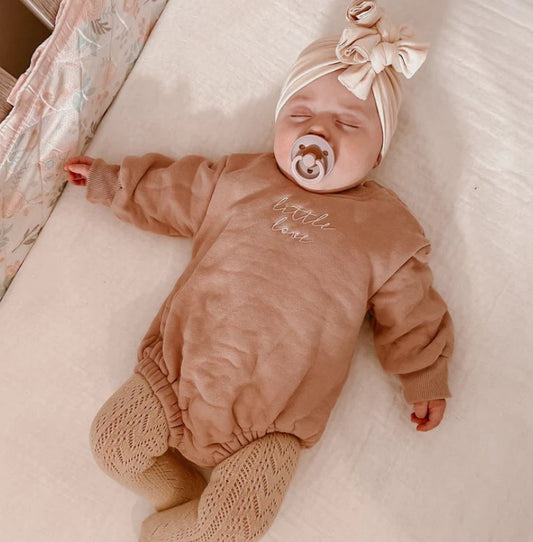 Little Love Sweater Romper- DUSTY LILAC