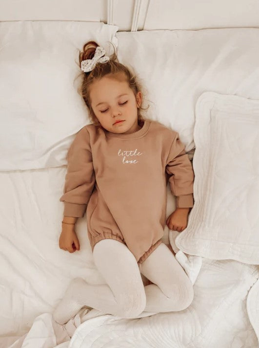 Little Love Sweater Romper- DUSTY LILAC