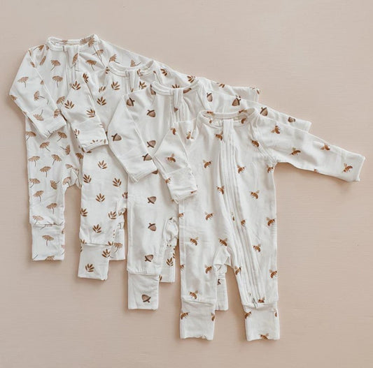 Long Sleeved Baby Zip Growsuit