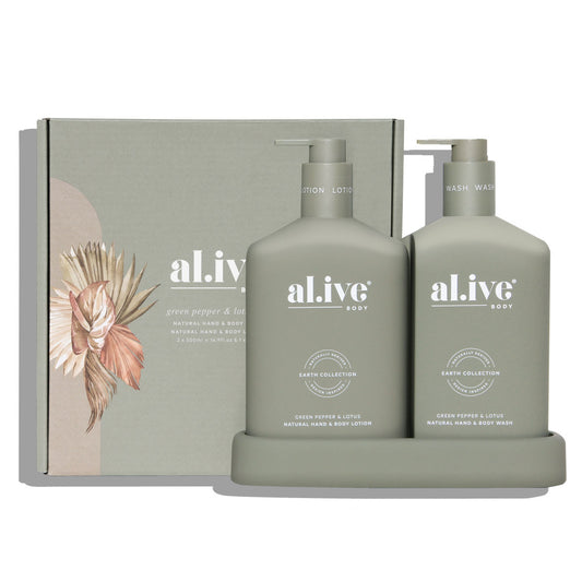 Wash & Lotion Duo + Tray- GREEN PEPPER & LOTUS