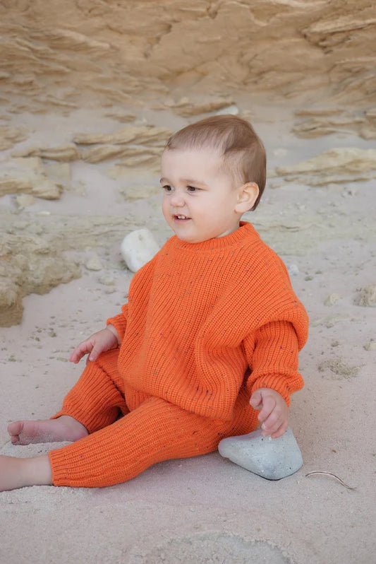 Chunky Knit- ORANGE SHERBET No