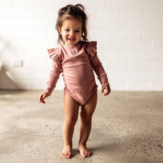 Rose Organic Long Sleeve Bodysuit