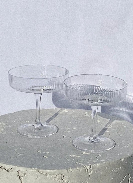 Ribbed Cocktail Glass - Set of 2