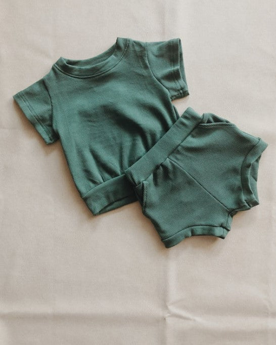 River Mini Ribbed Set - Emerald