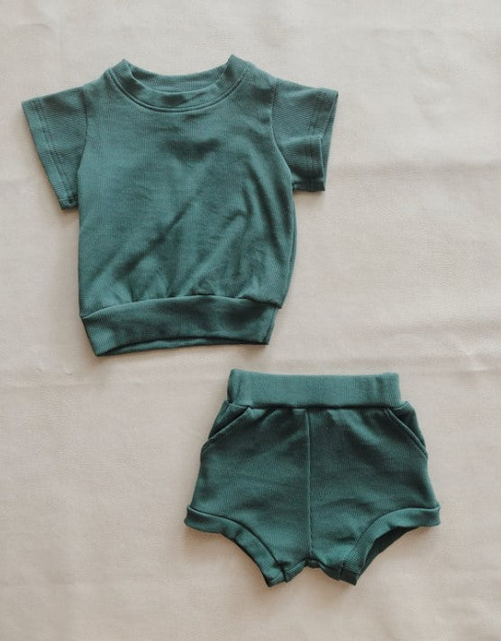 River Mini Ribbed Set - Emerald