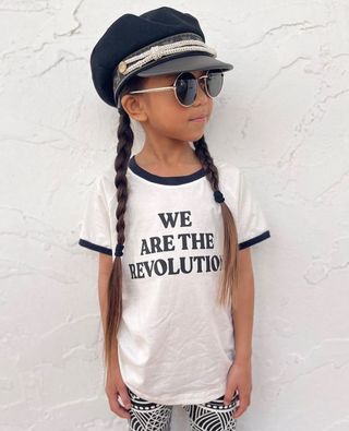 We Are The Revolution Tee- BLACK/WHITE
