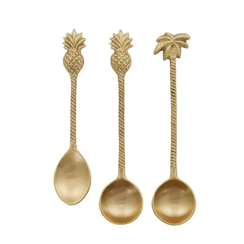 Tropical Brass Spoon Set