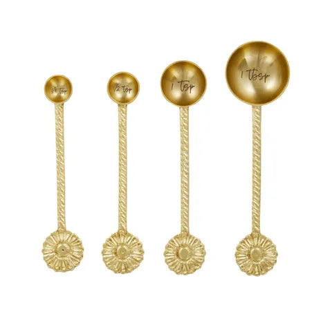 Gold Daisy Measuring Spoon Set
